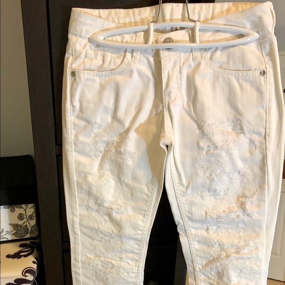 white, distressed Mango jeans, size: 26 - Picture 3 of 5